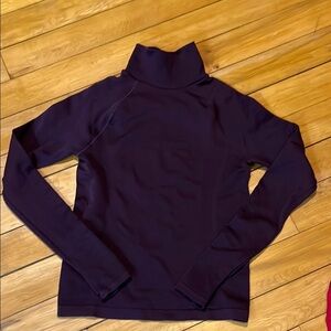 Dark Purple Turtleneck Long Sleeve Top Athleta